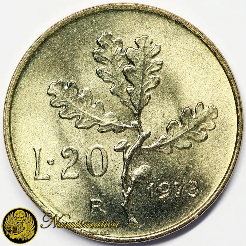 ITALIA 20 Lire 1973 Fdc da rotolino §397