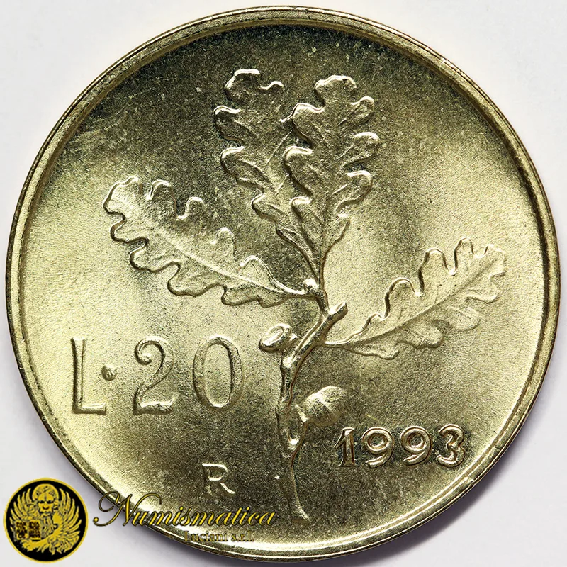 ITALIA 20 Lire 1993 Fdc da rotolino §401