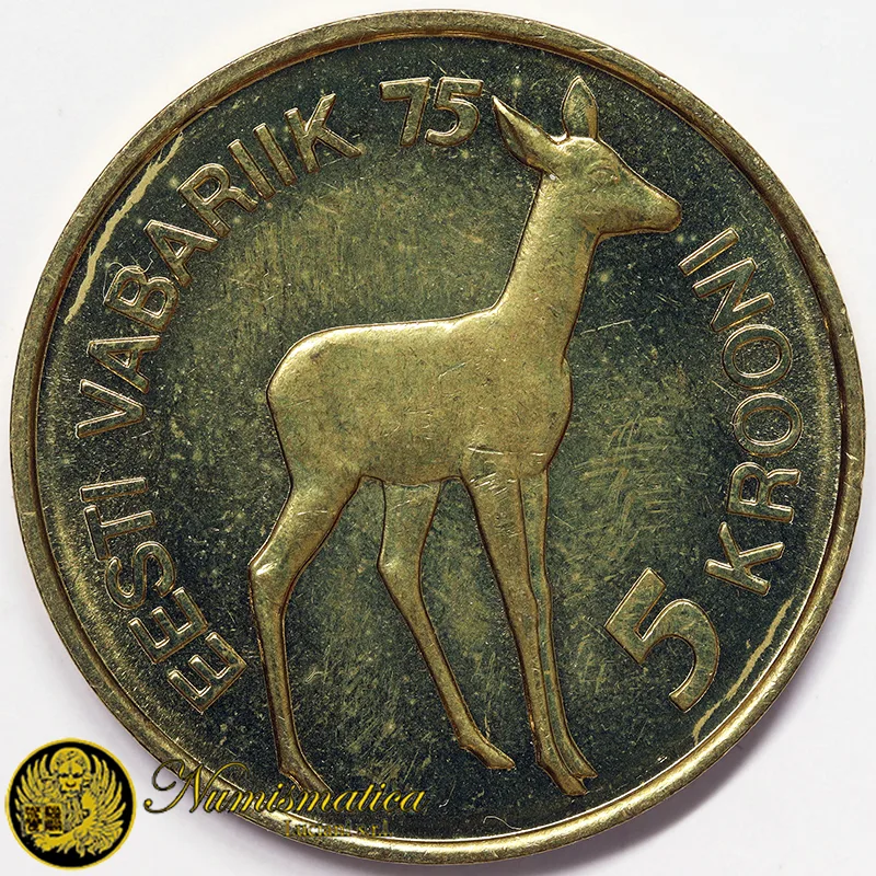 ESTONIA 5 Krooni 1993 cerbiatto Fdc §590