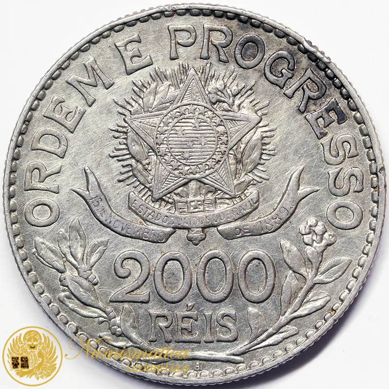 BRASILE 2000 Reis 1913 argento #4627
