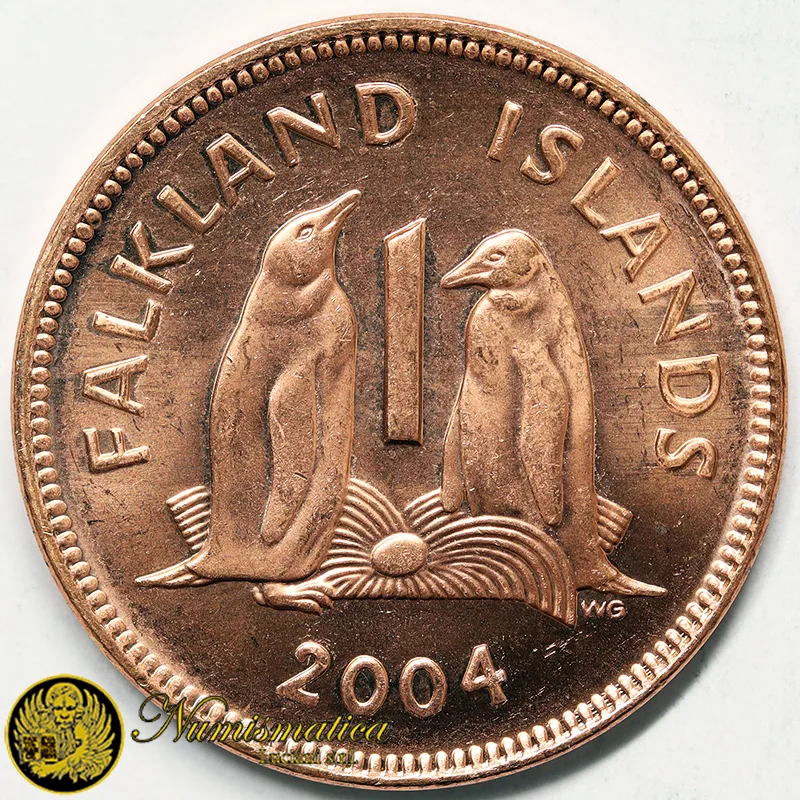 ISOLE FALKLAND 1 Pence 2004 pinguino Fdc §124