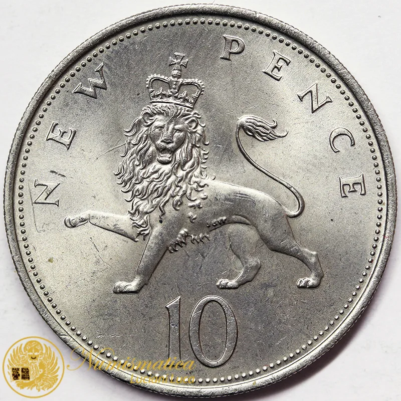 GRAN BRETAGNA 10 Pence 1968 Elisabetta II Fdc #4783