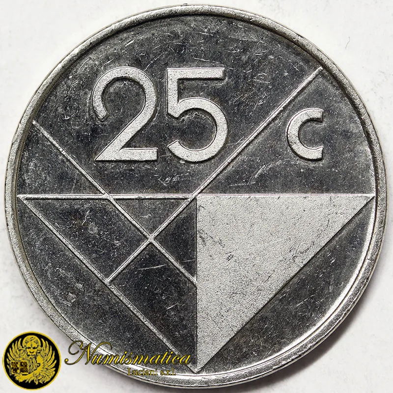 ARUBA 25 CENTS 1990 §375