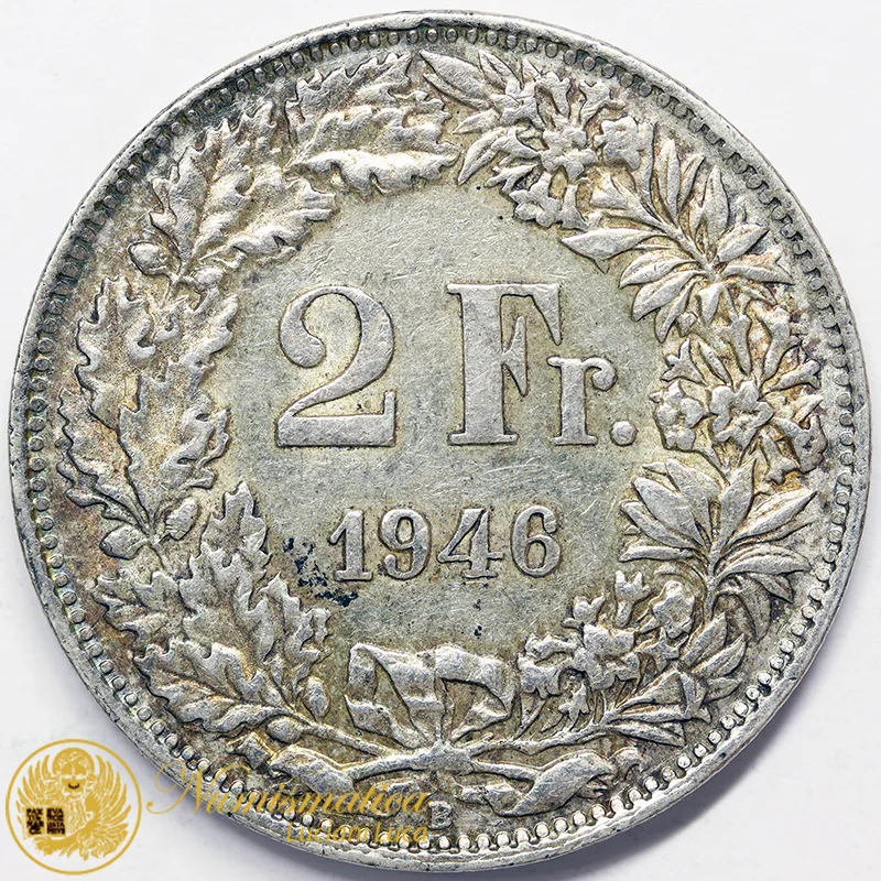 SVIZZERA 2 Franchi 1946 B argento BB #4876