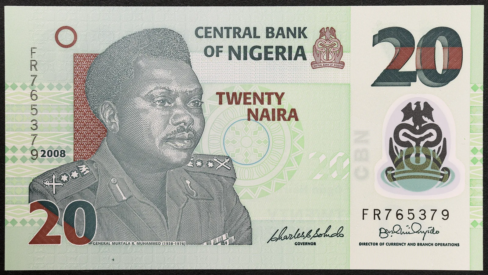 NIGERIA 20 Naira FDS 2008 Polimero Pick#34 #B617
