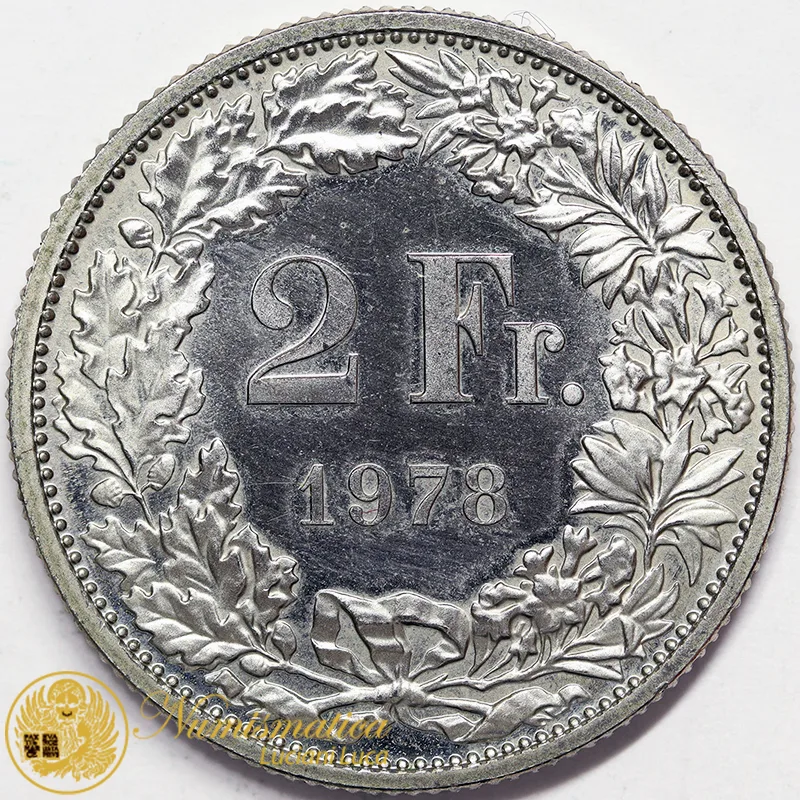 SVIZZERA 2 Franchi 1978 nichel Spl+ #4921