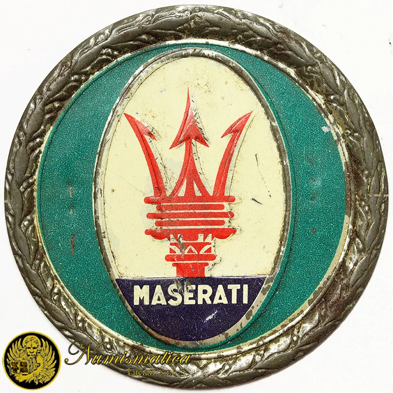 Lamierino MASERATI con smalti Ø 50 mm #§M17