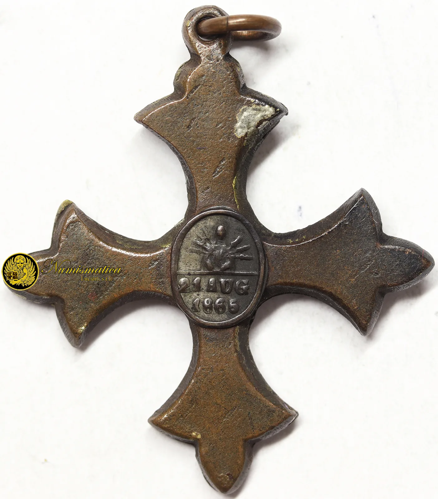 MEDAGLIA CROCE VOTIVA 1865 #MD759