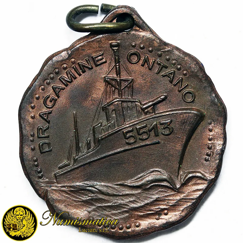 MEDAGLIA NAVE DRAGAMINE ” ONTANO ” REPUBBLICA ITALIANA #MD790