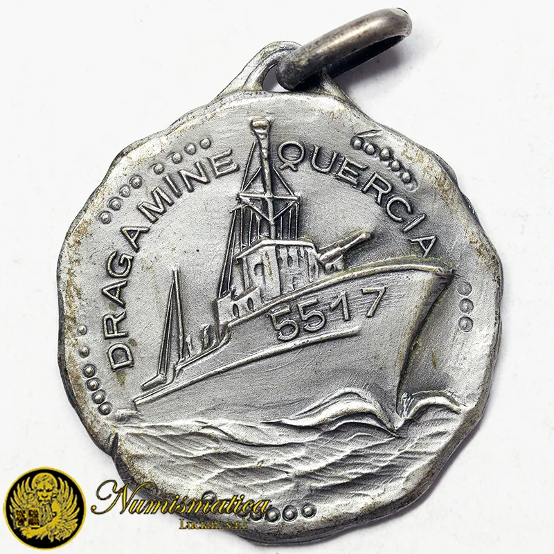 MEDAGLIA DRAGAMINE QUERCIA REPUBBLICA ITALIANA Argento 800 6,35 gr #MD794