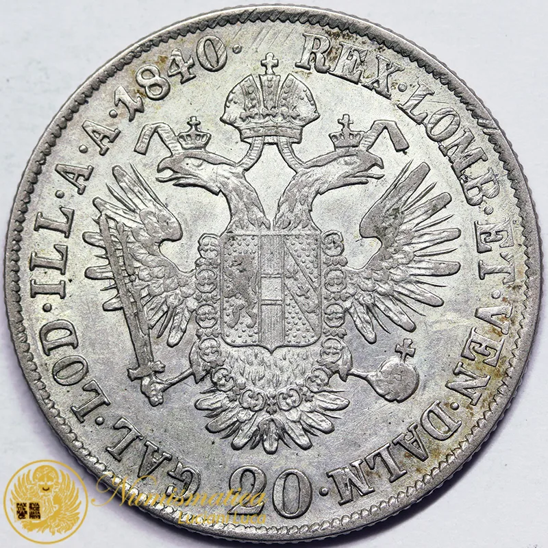 AUSTRIA 20 KREUZER 1840 A ARGENTO #5157