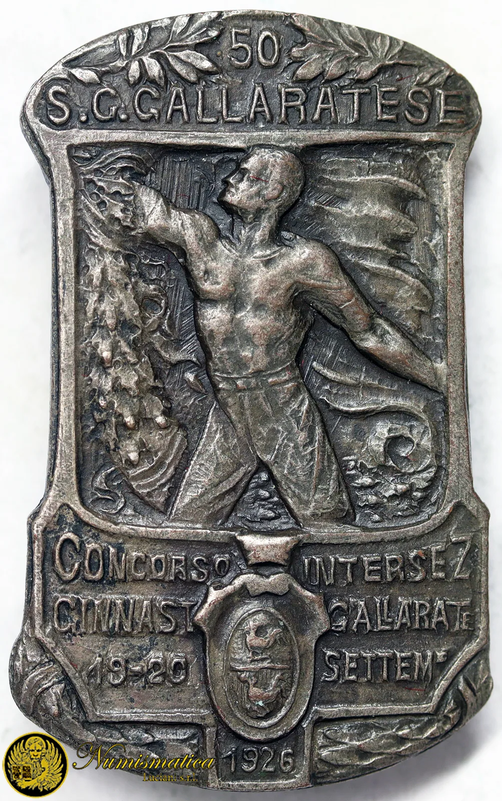 SPILLA BADGE GALLARATE 1926 CONCORSO INTERSEZIONALE GINNASTICA #103
