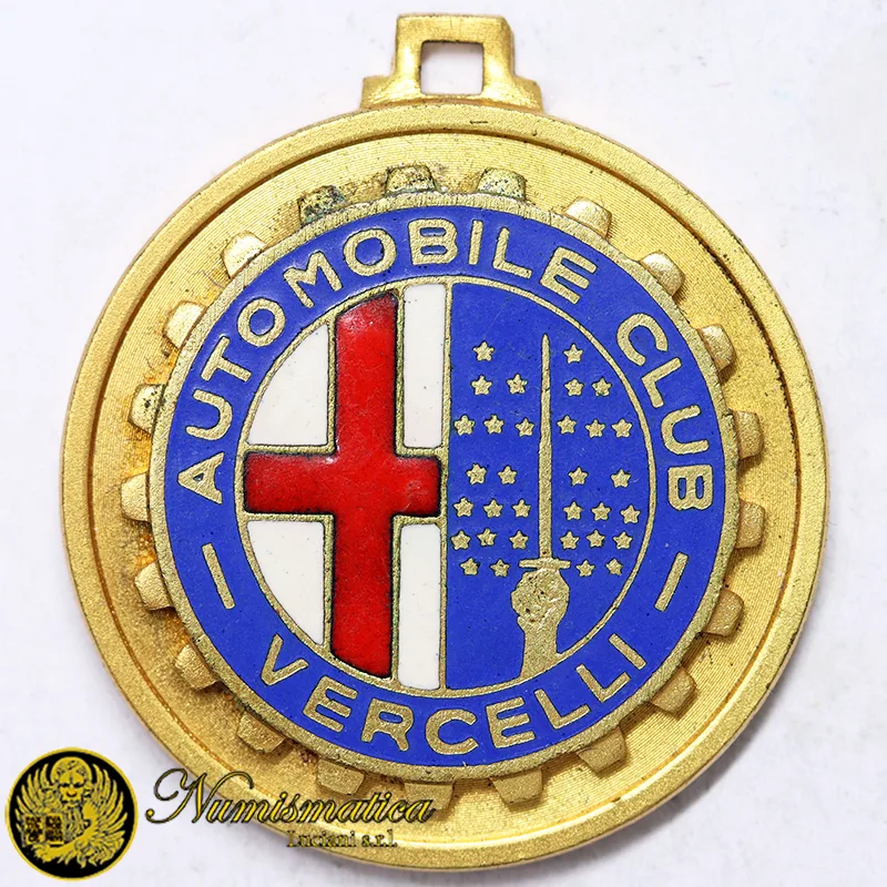 MEDAGLIA VERCELLI AUTOMOBILE CLUB 1° RADUNO AUTO D’EPOCA con smalti #115