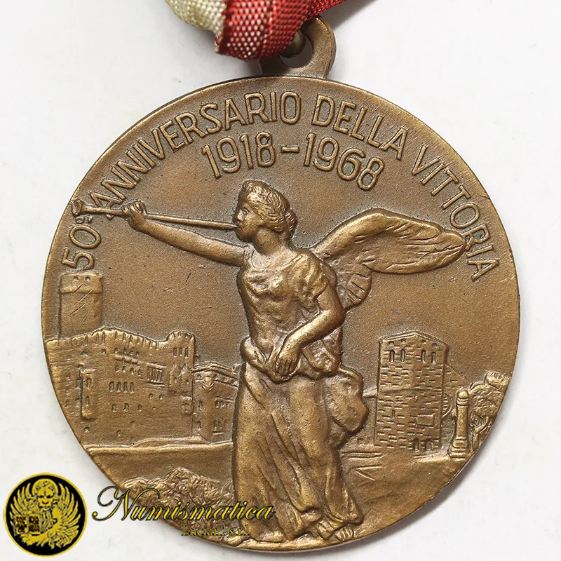 Medaglia 50° Anniversario Vittoria 1968 Associazione Mutilati e Invalidi #145