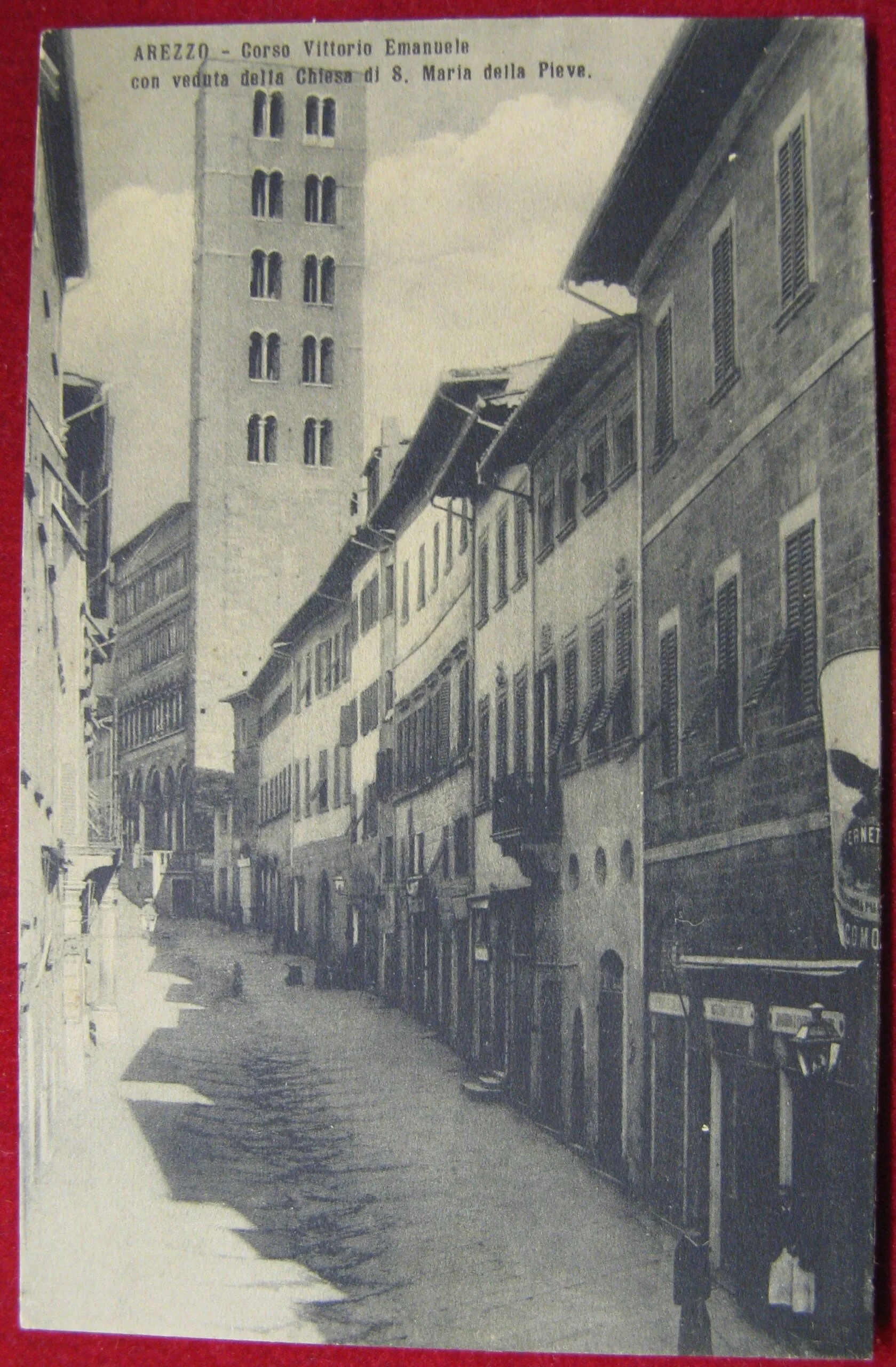 AREZZO CORSO VITTORIO EMANUELE NON VIAGGIATA ANNI 30 #5320
