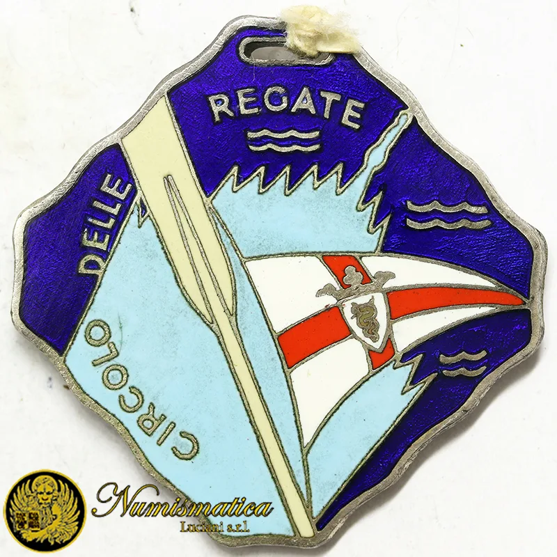Medaglia Circolo Regate 1950 argento con smalti #262