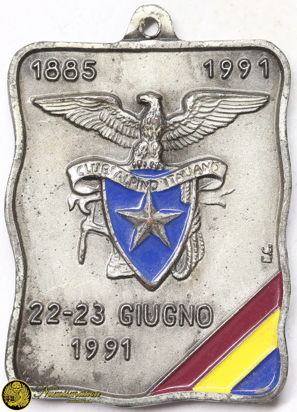 Medaglia Bassano del Grappa 40° Raduno CAI – Fiume 1991 con smalti #320