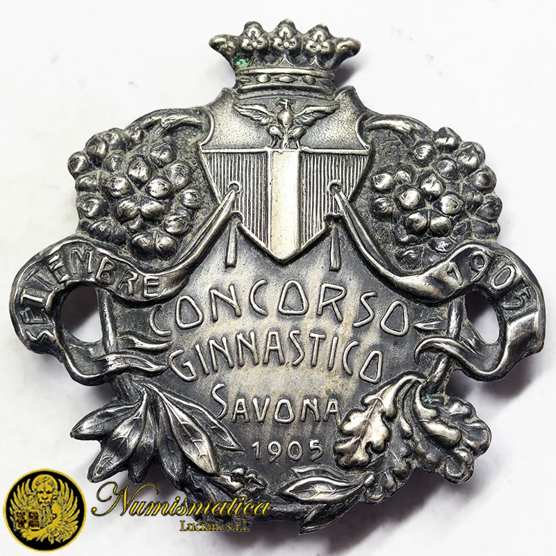 Spilla Savona Concorso Ginnastico 1905 40×38 mm #411