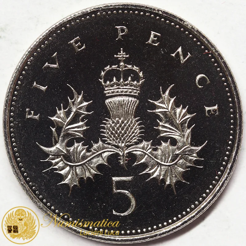 GRAN BRETAGNA 5 Pence 1990 Elisabetta II Fdc #5708