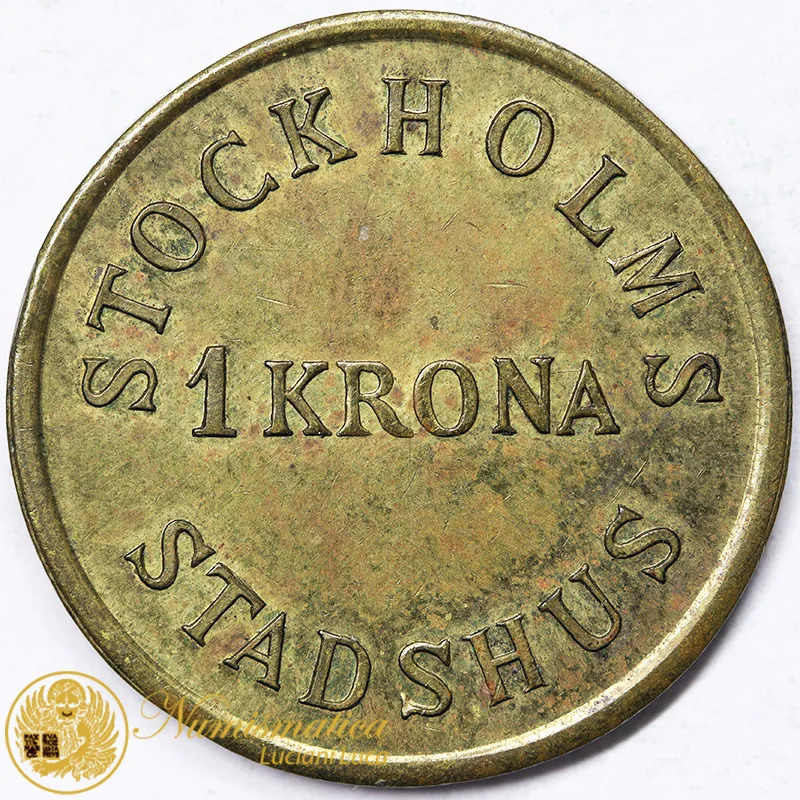 SVEZIA GETTONE DA 1 KRONA STADSHUS STOCCOLMA #5719