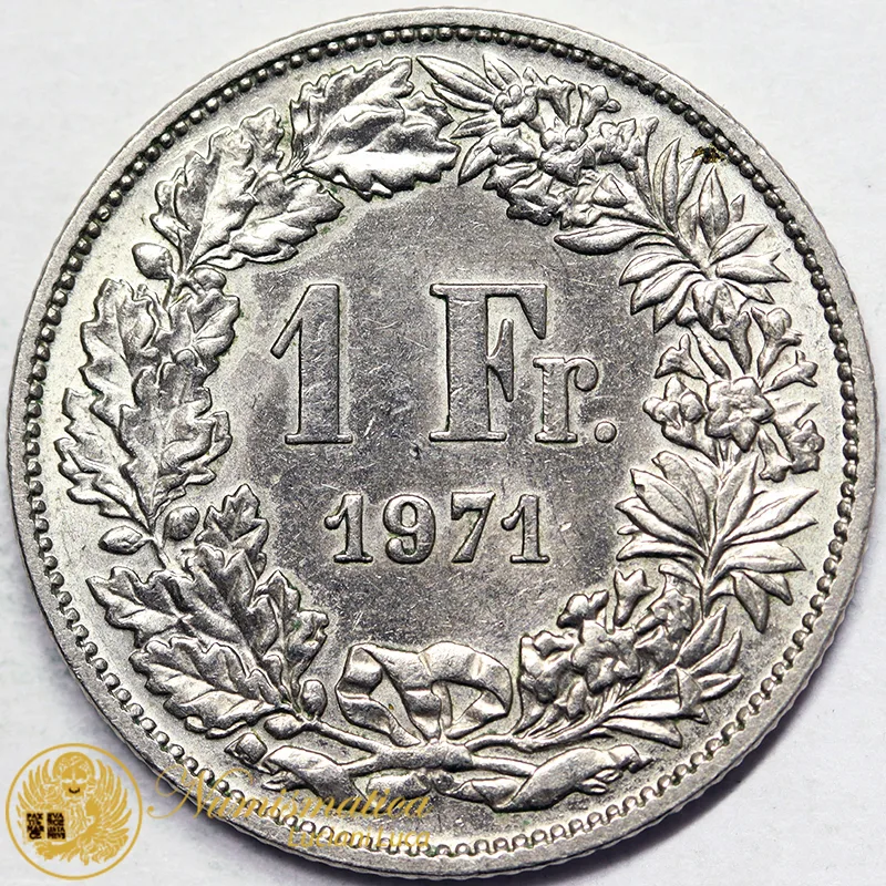 SVIZZERA 1 Franco 1971 nichel Spl- #5602