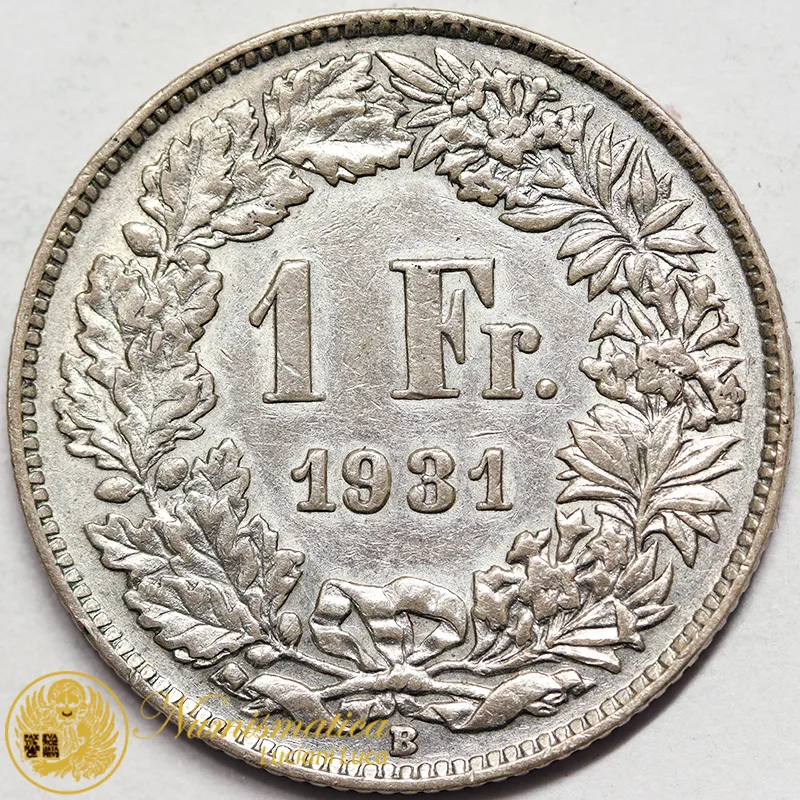 SVIZZERA 1 Franco 1931 argento BB+ #5630