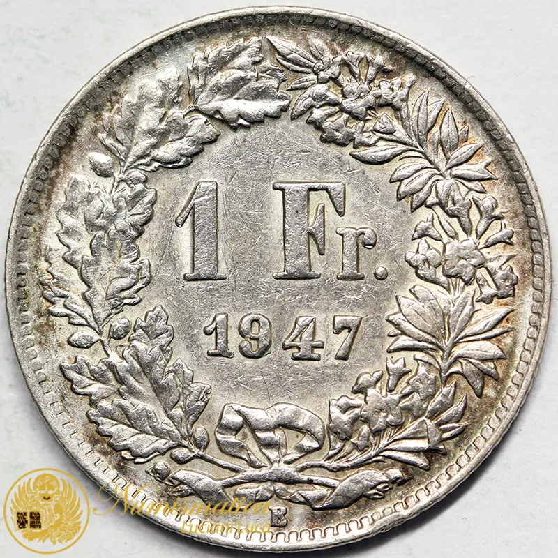 SVIZZERA 1 Franco 1947 Argento Spl #5639