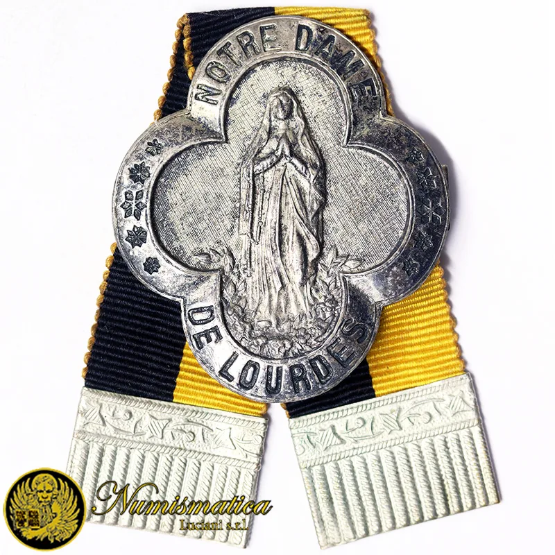 NOTRE DAME DE LOURDES Nostra Signora di Lourdes CON NASTRINO 61×37 mm #C213