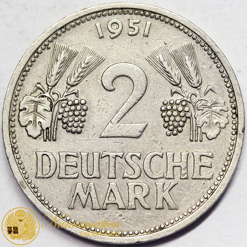 GERMANIA 2 Marchi 1951 F #5919
