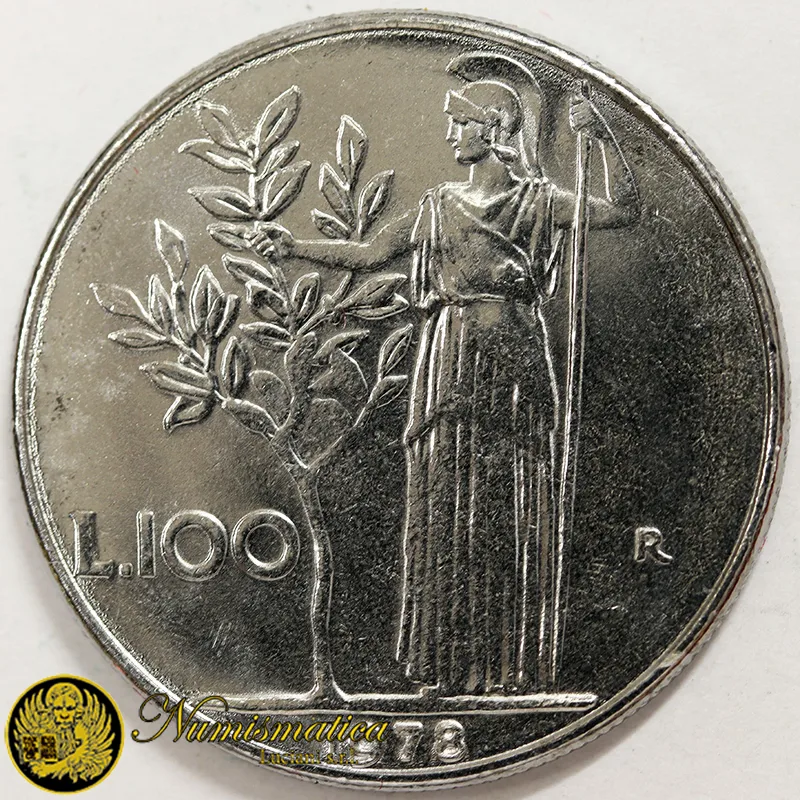 100 LIRE 1978 MINERVA REPUBBLICA ITALIANA ITALY Fdc Unc (da rotolino) £22