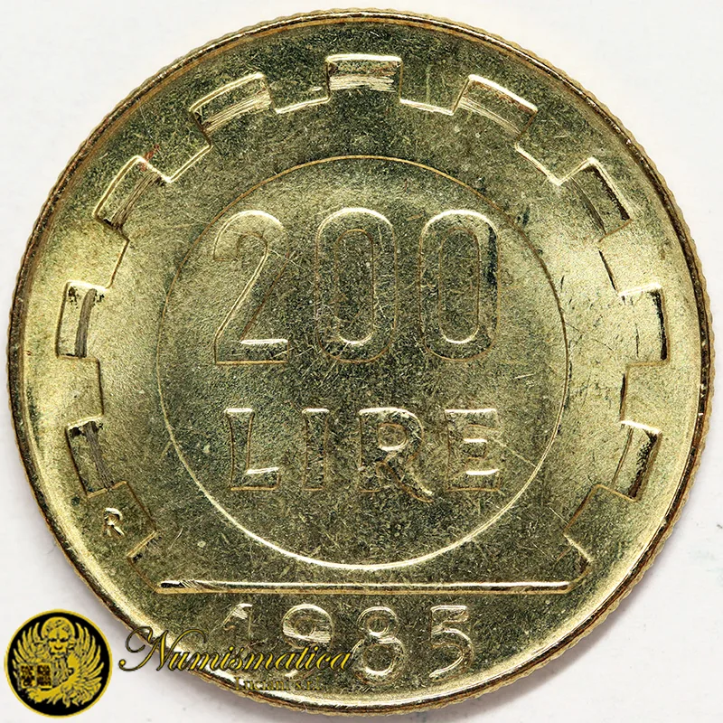 ITALIA 200 LIRE 1985 LAVORO Fdc (da rotolino) £31