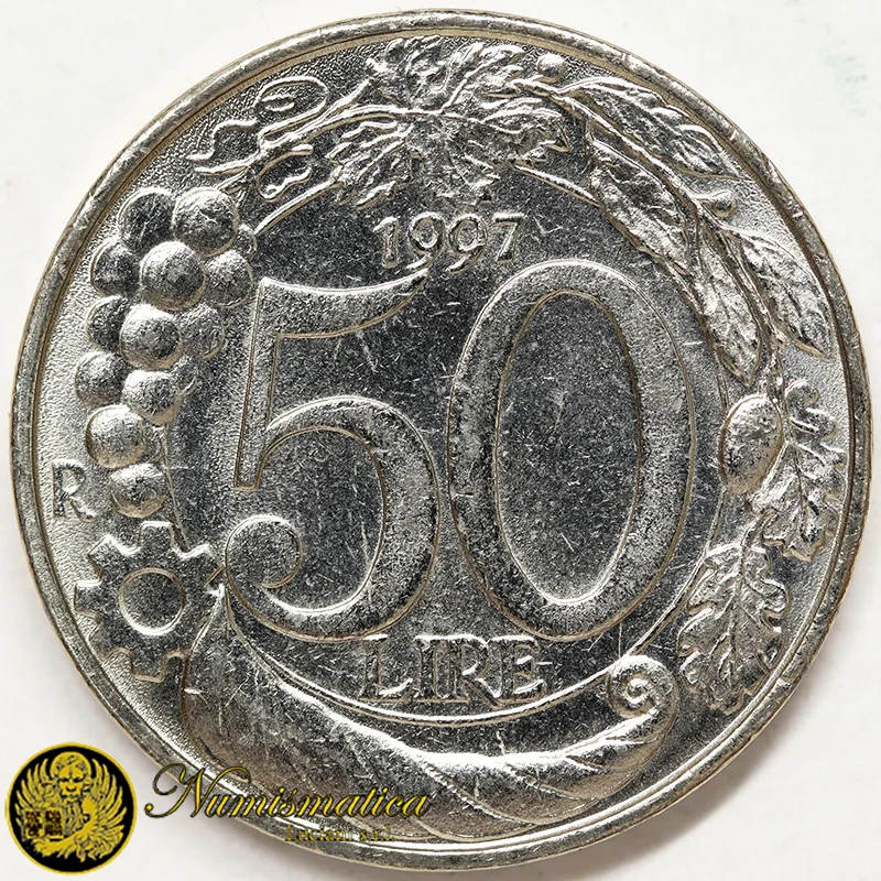 50 LIRE 1997 ITALIA TURRITA REPUBBLICA ITALIANA (da rotolino) £48
