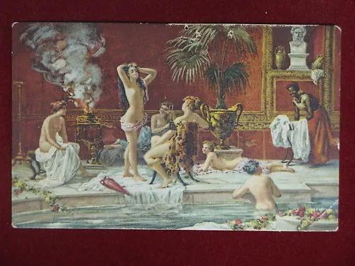 illustrata BAGNO POMPEIANO no viaggiata anni 10 f/p #8803