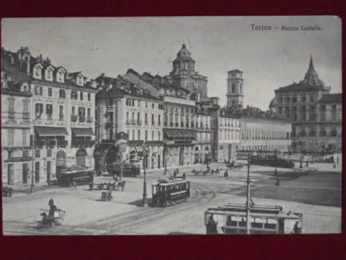 TORINO PIAZZA CASTELLO ANNI 10 VIAGGIATA #1445