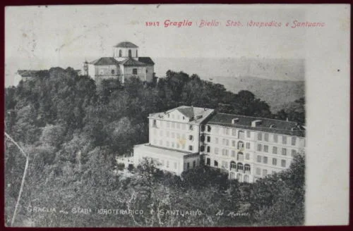 GRAGLIA Biella – Stabilimento Idropedico e Santuario,fp.viaggiata,1905 #1418