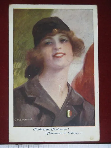 ILLUSTRATA – MONESTIER C. Propaganda Militare viaggiata anni 20 #6669