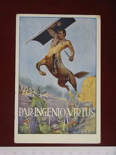illustrata GRILLI GUIDO – 1932 PAR INGENIO VIRTUS – viaggiata #4107