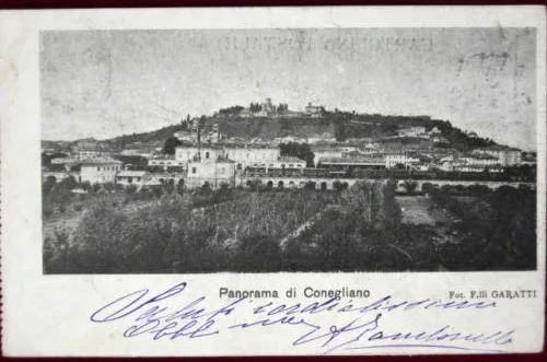 CONEGLIANO Panorama viaggiata,1903 /  Foto F.lli Garatti  #1142