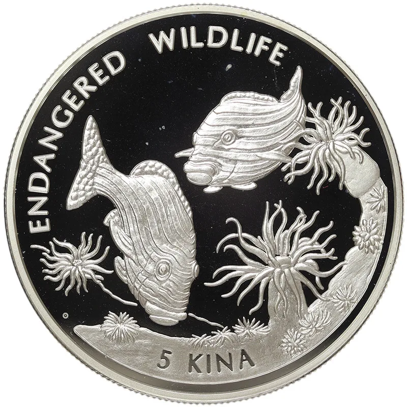 PAPUA NUOVA GUINEA 5 Kina 1997 Pesci Ag #603