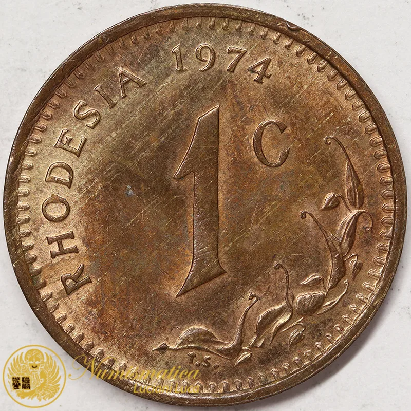 ZIMBABWE RHODESIA 1 Cent 1974 Ae #1868