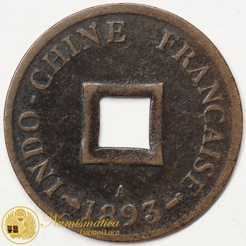 COCHINCINA FRANCESE 2 Sapeque 1893 A Raro #7146