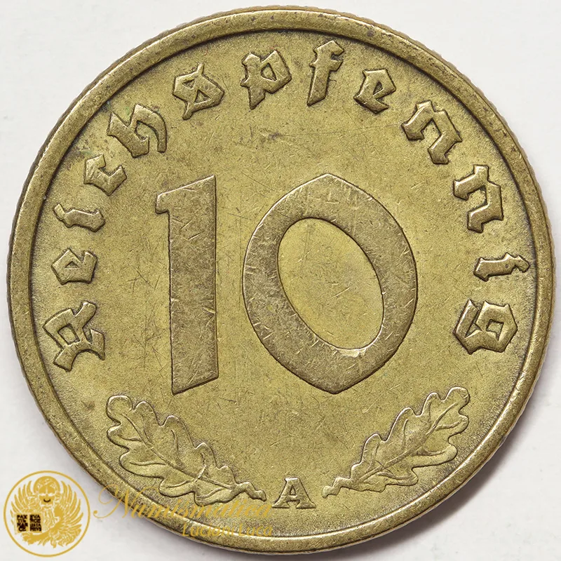 GERMANIA 10 REICHSPFENNIG 1938 A Berlino #7151