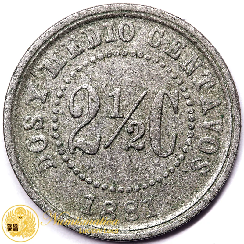 COLOMBIA 2-1/2 Centavos 1881 #7637