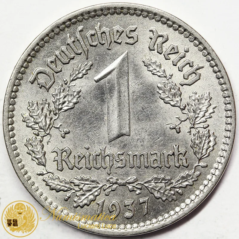 Germania 1 Reichsmark 1937 A Berlino nichel #5672