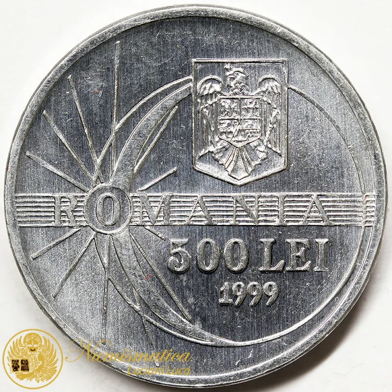 ROMANIA 500 LEI 1999 Eclissi solare alluminio #5686