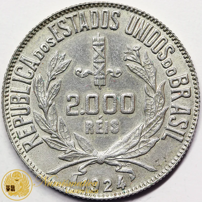 BRASILE 2000 REIS 1924 Argento #955