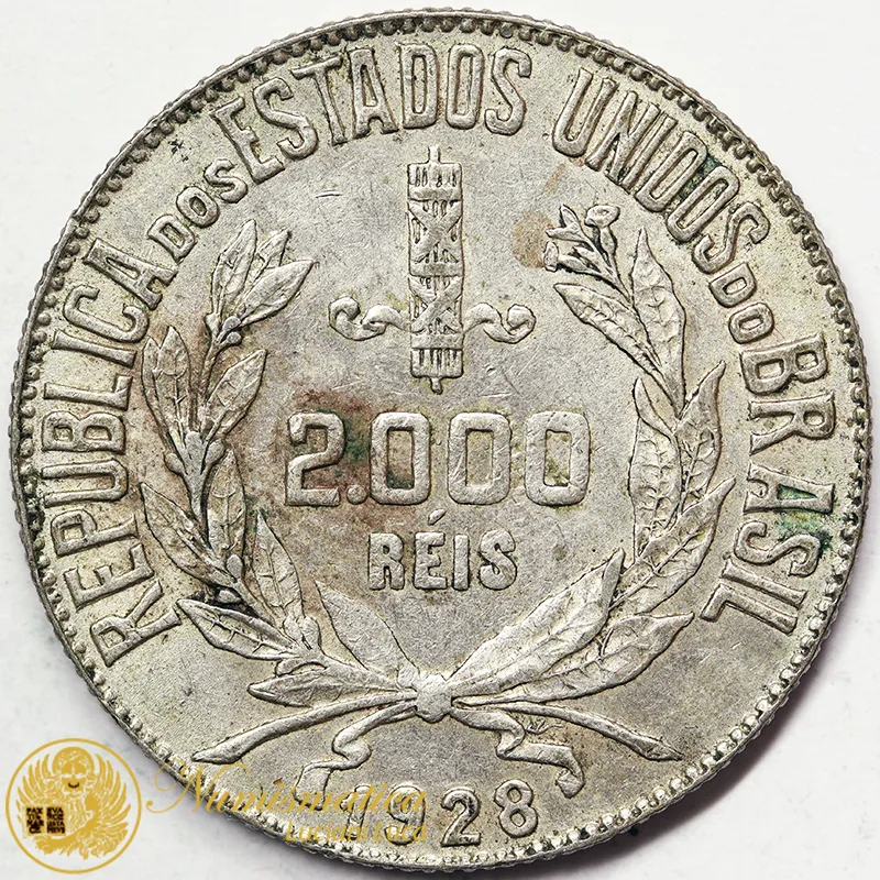 BRASILE 2000 REIS 1928 Argento #956