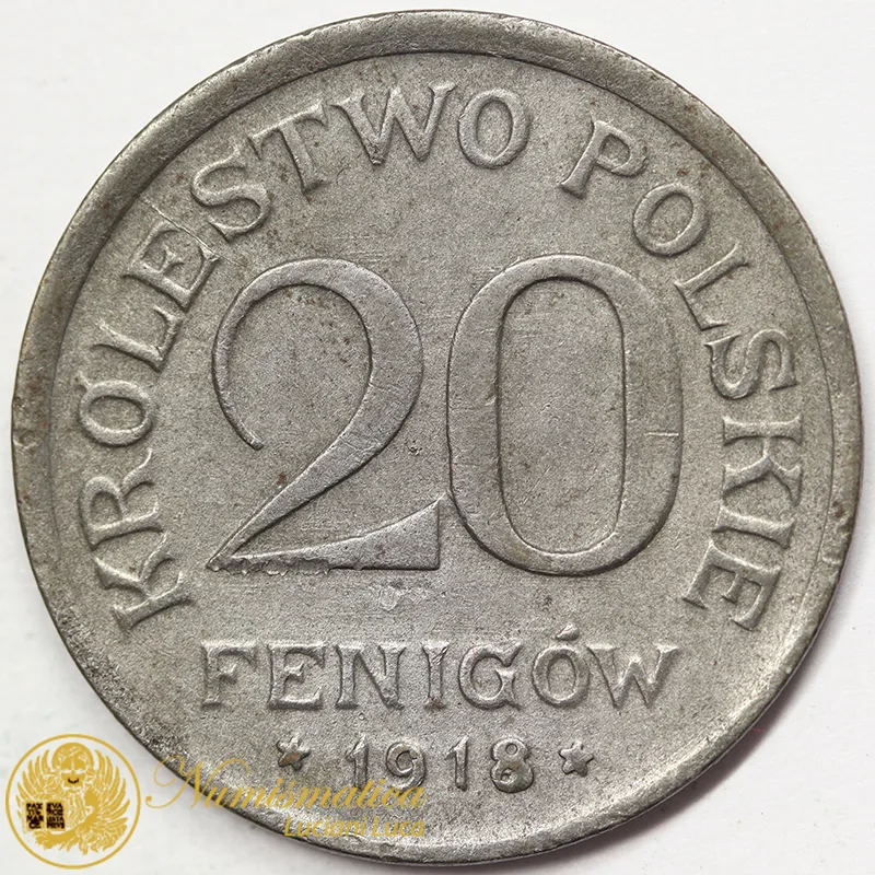POLONIA 20 Fenigów 1918 FF #5691