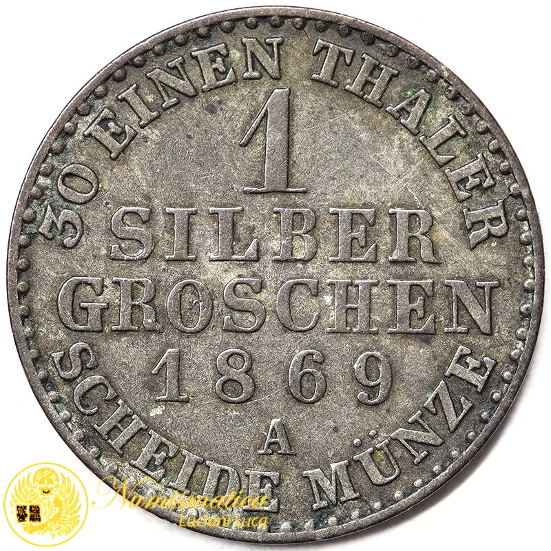 PRUSSIA 1 Groschen 1869 A Berlino STATI TEDESCHI #6978