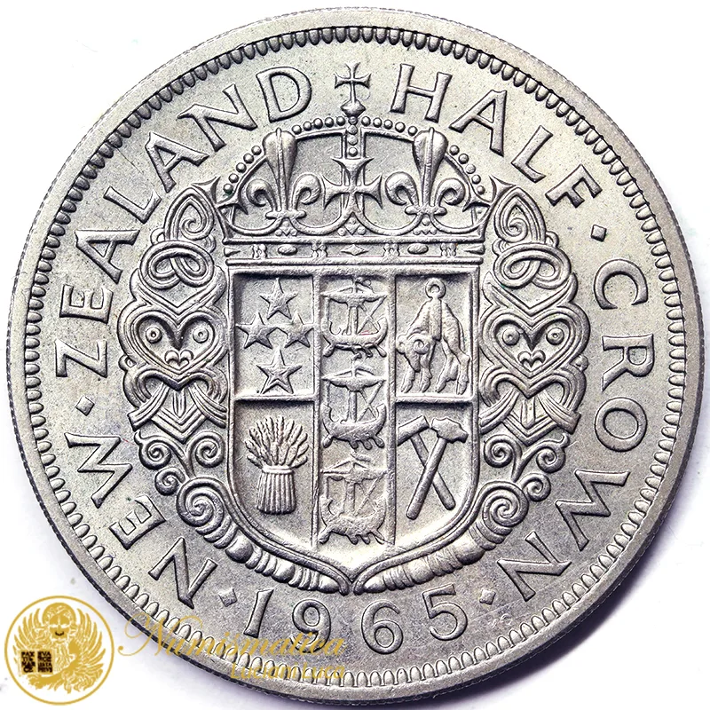 NUOVA ZELANDA 1/2 Crown 1965 Nichel #752